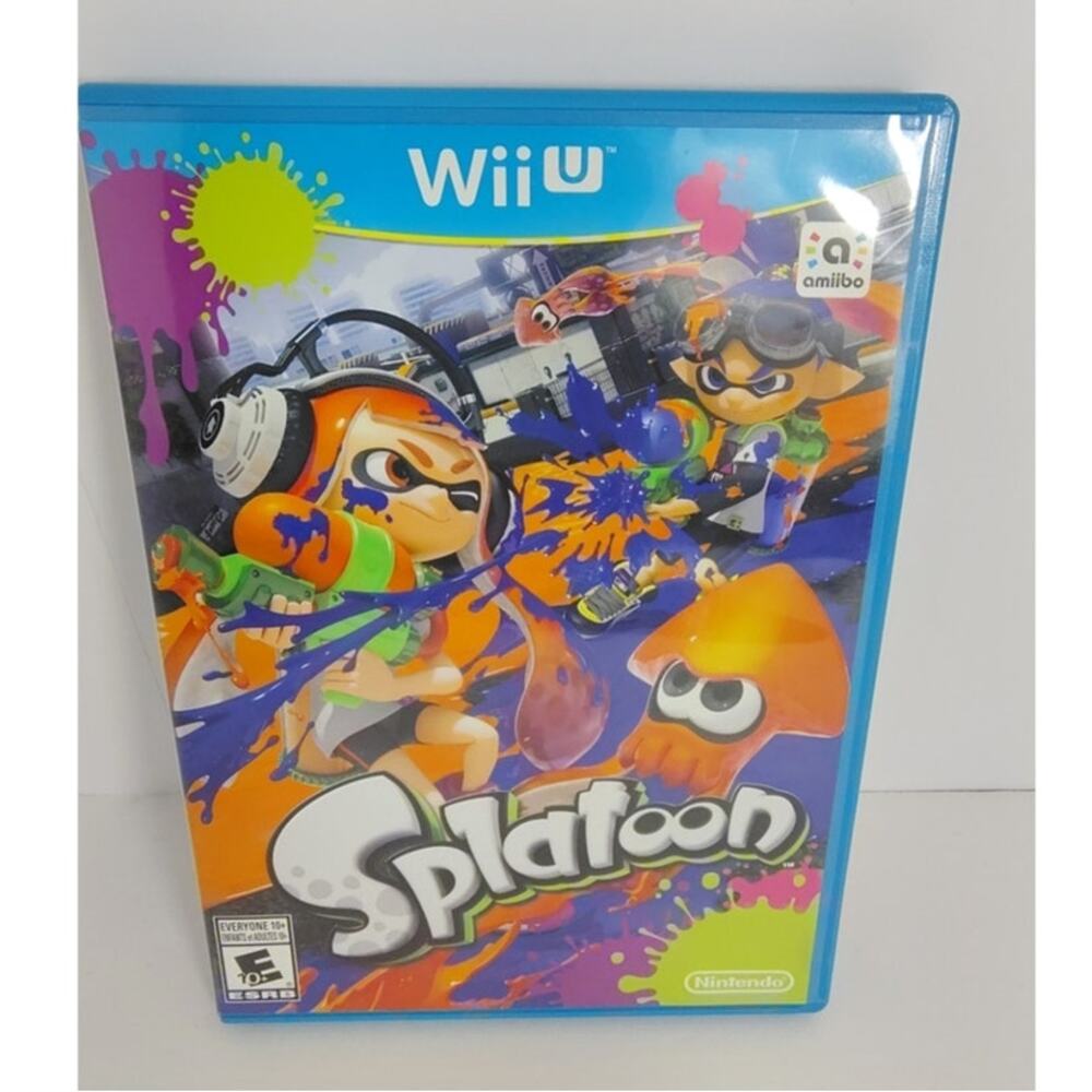 Nintendo Wii U Splatoon Video Game Action Cartoon Rated E Online Play 4 Vs 4